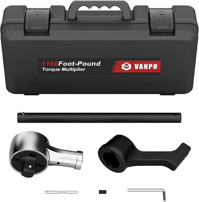 VANPO Torque Multiplier, 1:3 Torque Ratio, Heavy Duty Torque Multiplier Wrench, 3/4" Drive Output 1100 Ft.lb/1491.4 N.m, 1/2" Drive Input 366 Ft.lb/496.2 N.m for Car, Truck, RVs Maintenance