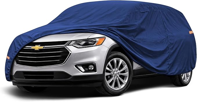 Coverlex Premium Chevy Traverse Car Cover Waterproof All Weather, Heavy Duty Car Tarp Custom Fit for 2009-2026 Traverse LS, LT, RS, Z71, Premier, High Country (Gen 1, 2, 3)