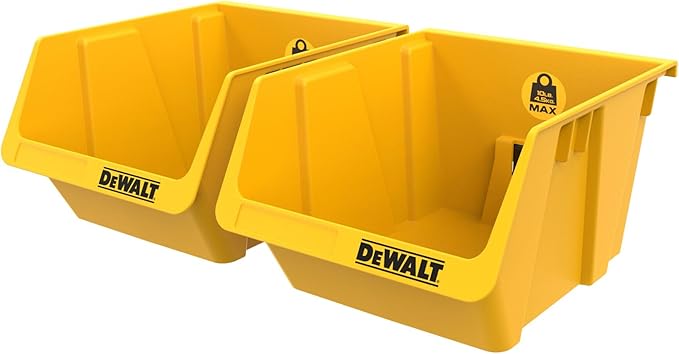 DEWALT Plastic Bins, 10lb Capacity, Workshop Storage System Compatible (DWST82813) (Pack of 3)