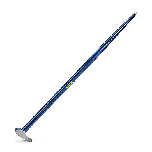 Estwing 62452 20-Inch Roll-Head Pry Bar - Heavy-Duty Chrome Alloy Steel, Bend-Resistant, Versatile Design for Construction & Automotive Projects