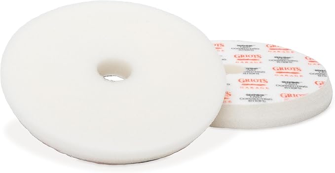 Griot's Garage BOSS 5.5" Fast Correcting Foam Pads for Car Polishing and Detailing, Buffing Pads for Moderate to Severe Scratch Removal, Set of 2