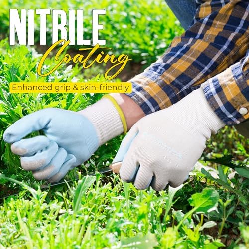 HANDLANDY 2/3/6 Pairs Womens Gardening Gloves, Garden Gloves for Women