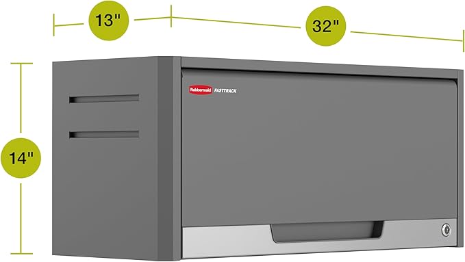 Rubbermaid FastTrack Overhead Wall Cabinet, Storage Cabinet, Garage Storage Systems, Garage Organization
