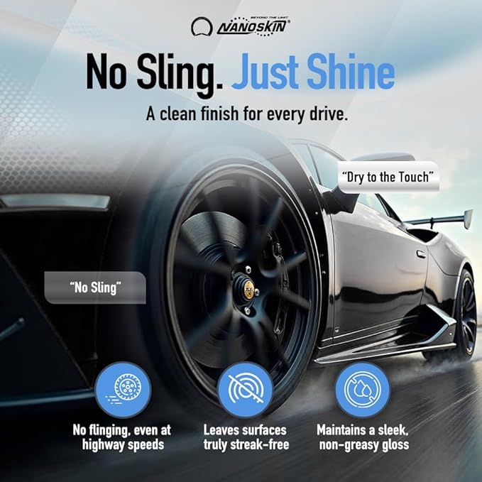 Nanoskin BLUE DRESS Premium Dressing 5 Gallons- Sprayable Interior & Exterior| Works on Tire, Vinyl, Rubber, Plastic & Trim | Safe for Cars, Trucks, Motorcycles, RVs, Light Blue, 640 Fl Oz (Pack of 1)