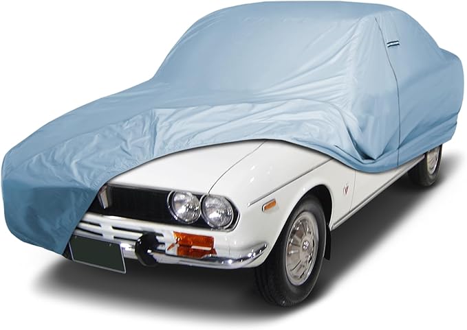 iCarCover Premium Car Cover for 1971-1973 Mazda RX-2 Sedan Heavy Duty Waterproof All-Weather Automobiles Custom Fit Indoor Outdoor UV Snow Protection Covers with Straps and Bag