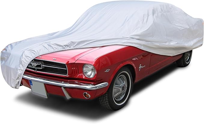 Custom-Fit Waterproof Car Cover for 1964-1968 Ford Mustang – All-Weather Protection, UV, Rain, Snow & Dust Resistant, Indoor & Outdoor Heavy-Duty Full Cover