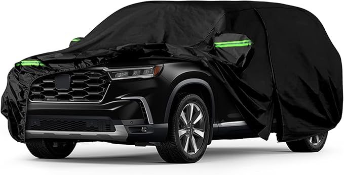 Waterproof Car Cover Compatible with 2002-2025 Honda Pilot, 210T All Weather Car Covers with Inner Cotton for Snow Rain Paint Protection (LX,Sport,EX-L, TrailSport,Touring,Elite)