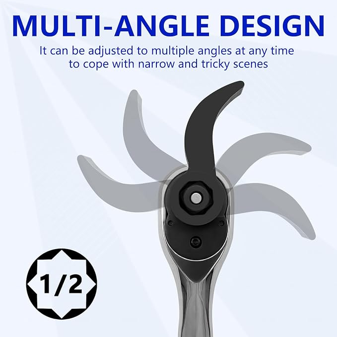 Pry Bar Wrench Adaptor Head, Crowbar Adapter Head Tool, Half Shaft Removal Car Repairing Tools 1/2" Drive