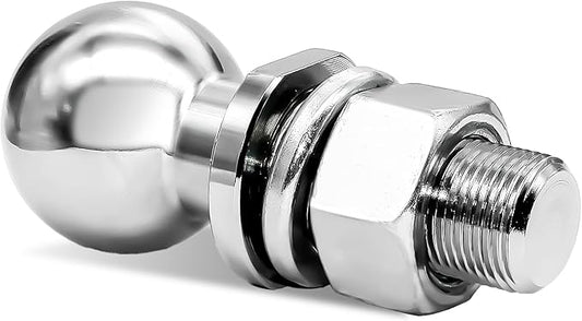 Trailer Hitch Ball 1-7/8 inch, 3500LBS GTW and 350LBS TW, 1 x 2-Inch Shank, Fit 1-inch Hole, Tow Hitch Ball Fit for RV Towing, Motorcycles & Powersports