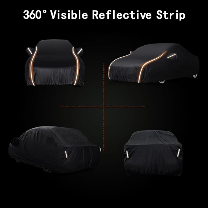 10 Layers Truck Cover Custom Fit for 2005-2026 Toyota Tacoma Nissan Frontier 5ft Ford F100 Ram 150 250, Full Exterior Car Cover Waterproof All Weather Snow Dust UV Protection, (Up to 215")