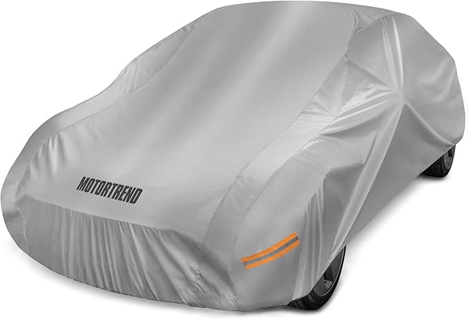 Motor Trend SafeKeeper Heavy Duty Car Cover Waterproof All Weather, Multi-Layered Truck SUV Car Cover for Snow Rain Sun UV Protection, Full Exterior Car Covers for Automobiles (Fits up to 228" Length)