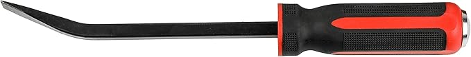 ARES 46006-12-Inch Pry Bar - Angled Tip for Lifting and Prying - Comfortable Non-Slip Double Injection Handle
