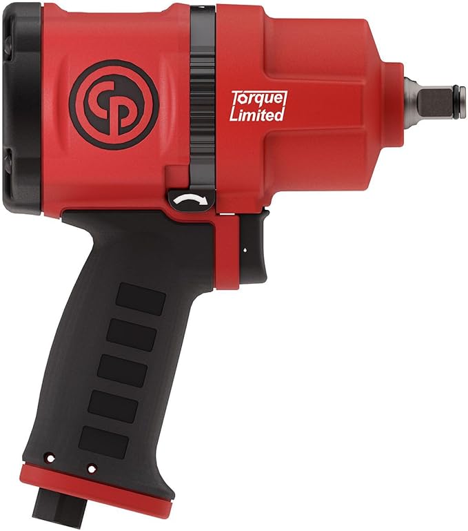 Chicago Pneumatic CP7748TL - 1/2 Inch Air Impact Wrench, Torque Limited, Pistol Handle, Max Torque Reverse Output 960 ft.lbs / 1300 Nm - 7000 RPM, Twin Hammer