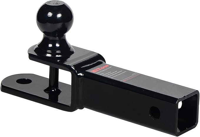 3-in-1 ATV/UTV Hitch Ball Mount Adapter with 1-7/8" Ball, Fits 2 inch Hitch Receiver, with Pin and Clip