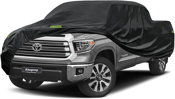 Kaugung Waterproof Truck Cover Fit Toyota Tundra from 2000 to 2020 (Regular Cab/Extended Cab/CrewMax/Double Cab), 7 Layers Heavyduty Full Pickup Cover All Weather,Outdoor Sun UV Rain Dust Protection.