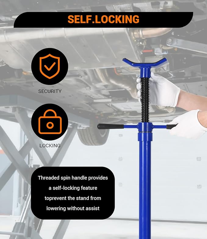 2PACK Underhoist Support Stand, 3/4 Ton Jack Stand, Under Hoist Stand for Vehicle Lifting & Support, 1655Lbs Capacity, Lifting from 38.4 to 75.4Inch,