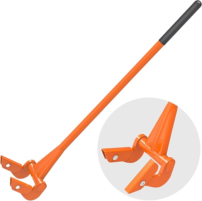 Pallet Buster Tool, Insaga Deck Board Removal Tool with Thick 3mm Handle 50'', Full welded Pallet Breaker Tool, Articulating Pivoting Head Deck Wrecker, Capacity up to 250 lbs