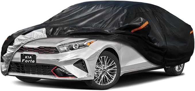 7 Layer Car Cover Custom Fit Kia Forte (2017-2025) Waterproof All Weather, Heavy Duty Outdoor Snow Sun Rain Uv Protection (Ships from US Warehouse, Delivery 3-8 Days)