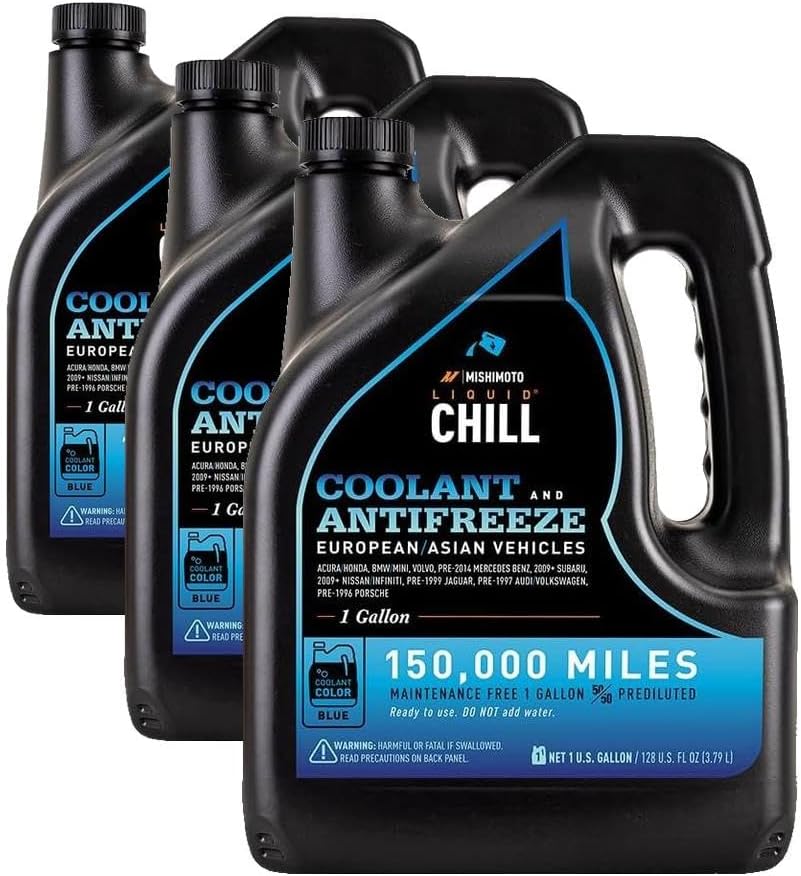 Mishimoto Liquid Chill Original Equipment Coolant, Blue (Pack of 3)