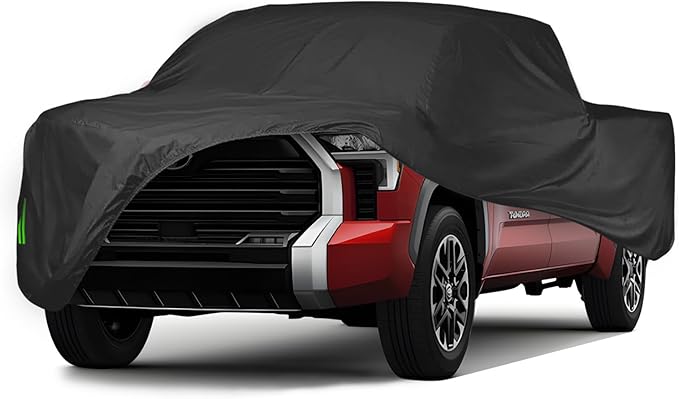 Proadsy Car Cover Compatible with Tundra 2016-2024 2025 2026 CrewMax with 5.5ft Windproof All Weather Waterproof Sun Rain UV Dust Snow Protection Outdoor Covers