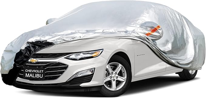 Car Cover Custom Fit Chevrolet Malibu (1997-2025) Waterproof for Automobiles, Oxford Sun Rain Dust Snow Protection (Ships from US Warehouse, Delivery 3-8 Days)
