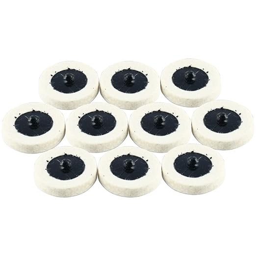8MILELAKE Disc Buffing Polishing Wheel Pads 10pc fit for Roloc Style 2inches Polishing Wheel