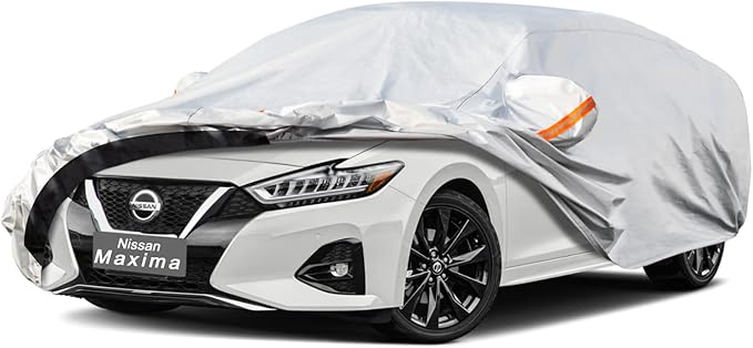 6 Layers Car Cover Custom Fit Nissan Maxima (1988-2025) Waterproof All Weather, Heavy Duty Outdoor Snow Sun Rain Uv Protection (Ships from US Warehouse, Delivery 3-8 Days)
