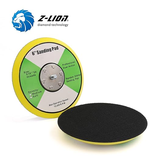 6 Inch Backing Pad 5/16"-24 Thread Plates for Air Sander Dual Action Car Polisher Sanding Polishing