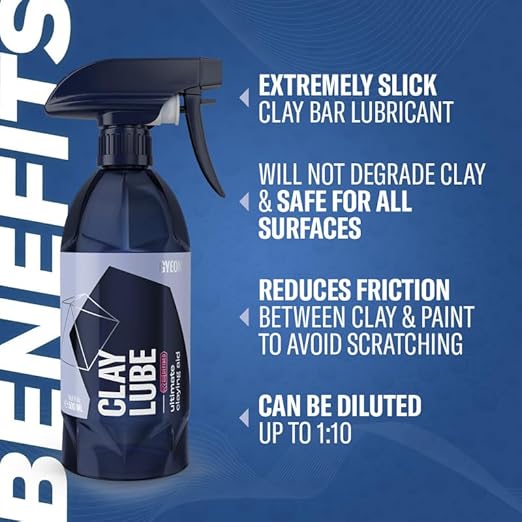 Gyeon ClayLube Ultra Slick Clay Lubricant for Ceramic Coating Prep – Slip Booster for Clay Mitt Bar Discs Enhances Paint Correction Gloss Hydrophobic Protection Surface Refinement