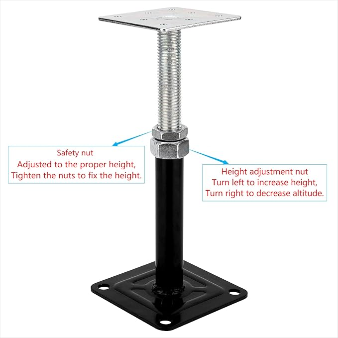 4-Pack Lift Supports,Adjust Supports,Level Supports,Floor Jacks,Adjustable House Jack for The Floor,Mini Screw Jack- Post 6" to 9".