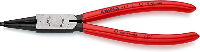 KNIPEX Tools - Circlip Pliers, Internal, Straight, 3/4"-2 23/64" Bore Dia. (4411J2), 7.25