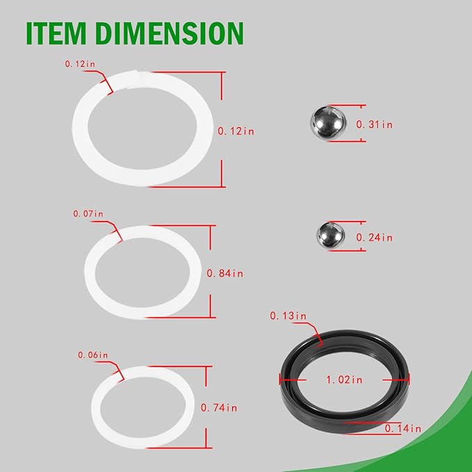 328.12002 Floor Jack Seal Replacement Kit for Sears Craftsman 328.12002, 328.12001 Series Floor Jack 1.5 Ton (for All Years)