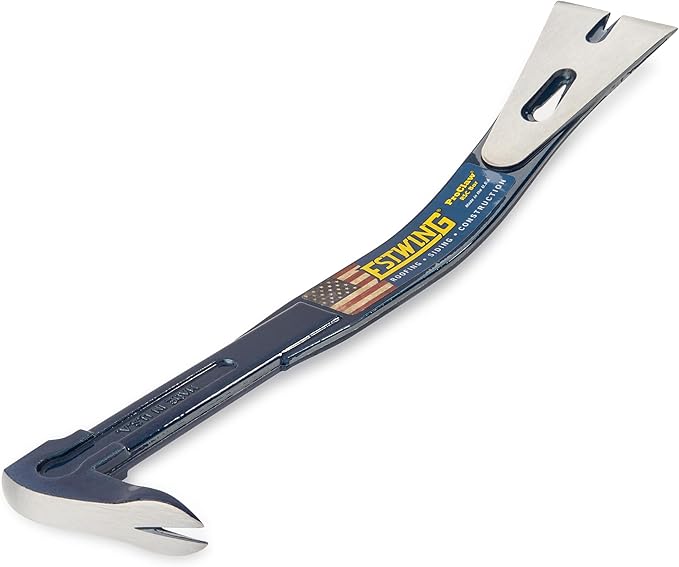 ESTWING Pro-Claw Pry Bar - 16" USA Made 3-in-1 Roof/Siding/Construction Tool with Nail Puller & Pry Blade - RSC