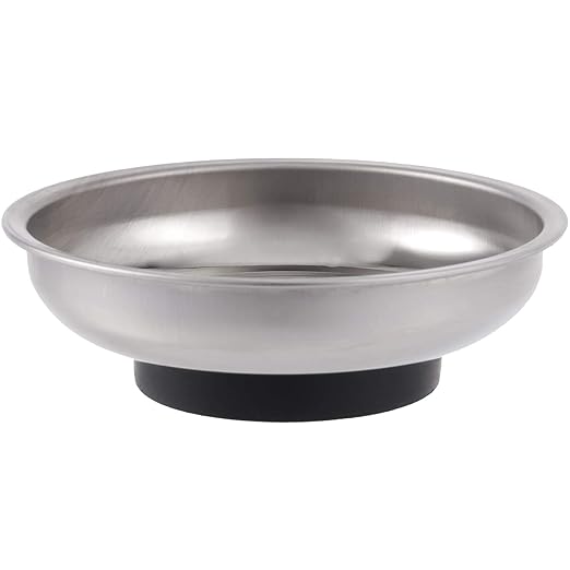 8 Pack 3 Inches Magnetic Bowls, Round Magnetic Trays, Stainless Steel Magnetic Parts Tray Set for Gathering Bolts, Screws, Nuts, Ideal for Workshop, Garage, Home