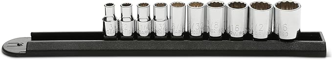 GEARWRENCH 10 Pc. 1/4" Drive 12 Pt. Standard Socket Set, SAE - 80307D