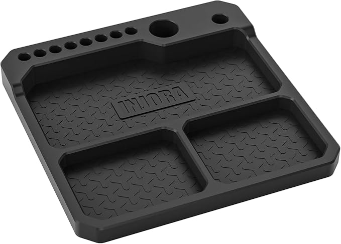 INJORA Silicone Tool Tray, Parts Tray Organizer with Tool Stand (160x160mm)