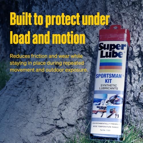 Super Lube Sportsman Kit - Multi-Purpose Synthetic Grease & Oil w/ Syncolon - Water Resistant Grease for Sporting Equipment - Long-Lasting Lubricant - Translucent White - 24 oz (11520)