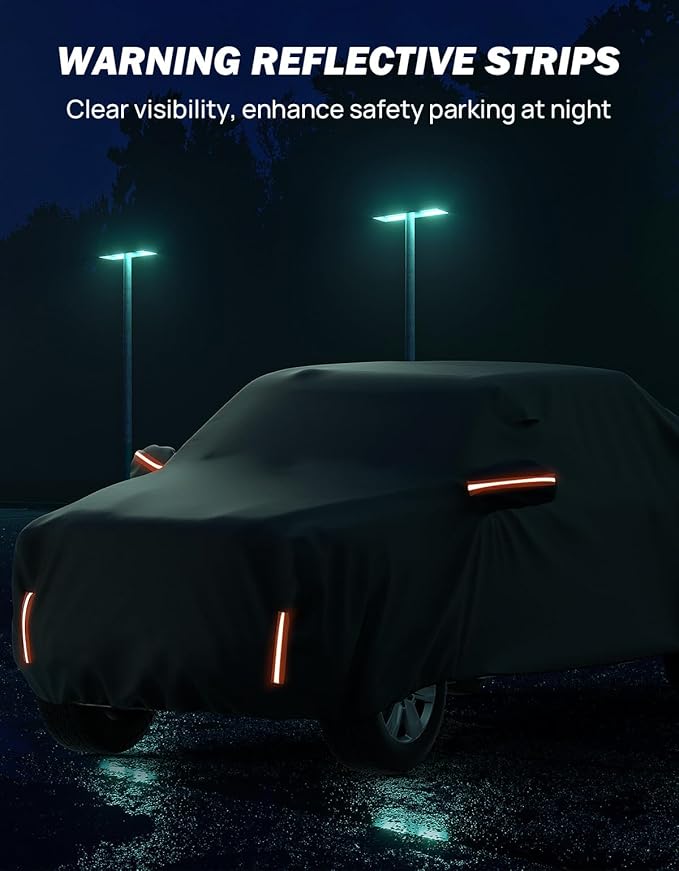 JOYTUTUS Car Cover Compatible with 2015-2026 F150 5.5ft Truck Bed, Soft Cotton Inner Crew Cab Cover, Hail Sun UV Protector Waterproof Outdoor Cover