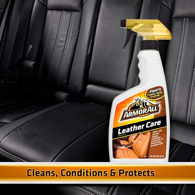Armor All Car Leather Care Spray, Leather Cleaner and Protectant for Cars, Trucks and Motorcycles, Includes 2 Bottles, 16 Fl Oz Each