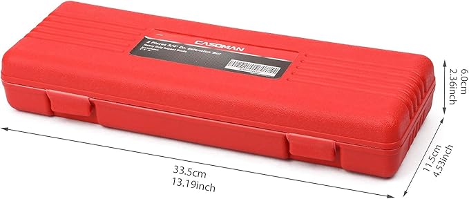 CASOMAN 3/4-Inch Drive Impact Extension Bar Set, CR-MO Steel, 3-Piece Set 4”, 6”, 10” Ext. Bars
