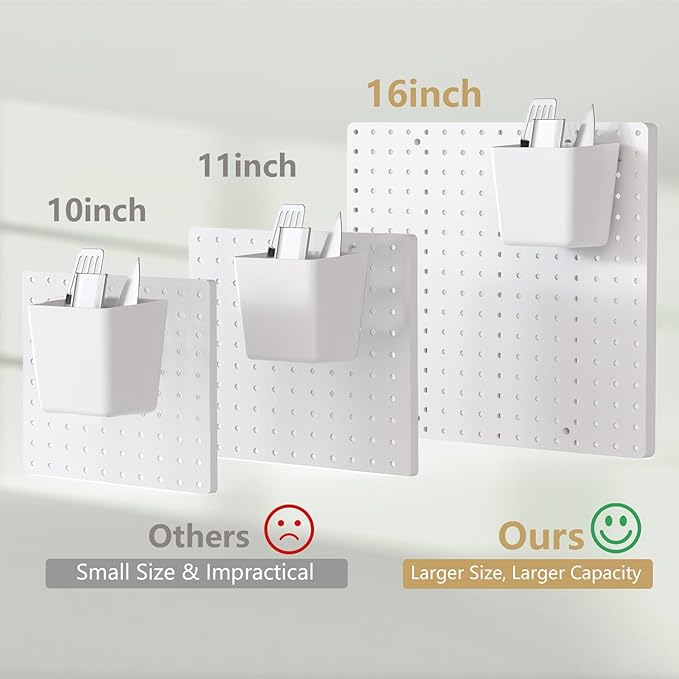 FZK Peg Board,Pegboard 32''*32'', White Pegboard 4pcs and 33 Accessories, Pegboard Wall Organizer, Peg Boards, Peg Boards for Walls, ABS Plastic Craft Room Garage Kitchen office