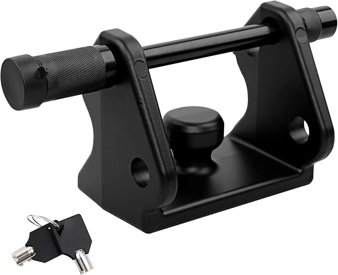 HQPASFY Trailer Hitch Lock, Trailer Coupler Lock with Pin, Heavy-Duty Coupler Lock Model Tl-33 Trailer Lock,Fits Over 2" to 2-5/16" Couplers - Black