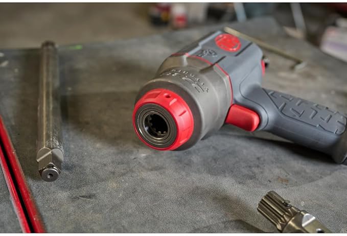 Ingersoll Rand 2236QPTIMAX DXS2 1/2" Air Impact Wrench, Quiet, 1500 ft-lb Torque, Titanium Hammercase, Pin Retainer, Pistol, Interchangeable Anvil, Multi-functional Tool
