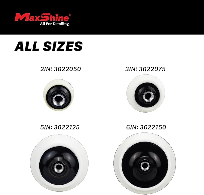 Maxshine 5" Universal Professional Rotary Polisher Backing Pad – High-Performance 125mm Hook & Loop Plate – 5/8" Thread – Compatible with All Rotary Polishers for Car Detailing