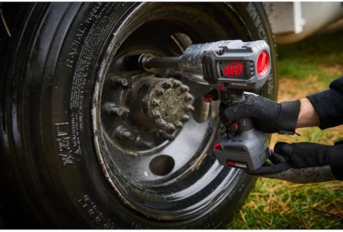 Ingersoll Rand W8571-K2 3/4" 20V Cordless Impact Wrench 2 Battery Kit, 2000 ft-lb Torque, 6" Extended Anvil, Friction Ring Thru-hole, Pistol