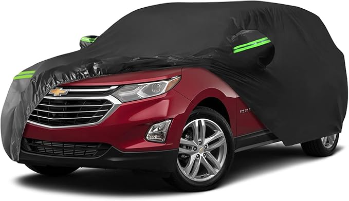 Proadsy 6 Layers Full Car Cover Custom Fit for Chevrolet Chevy Equinox 2005-2024 2025 2026 Windproof All Weather Waterproof Sun Rain UV Dust Snow Protection Outdoor Covers