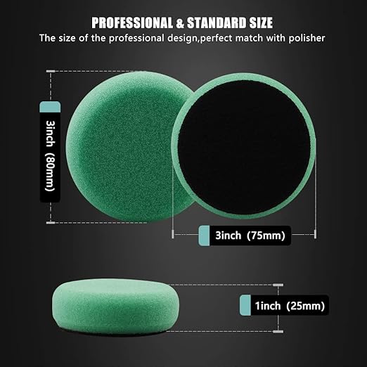SPTA 29pcs Drill Buffing Pad Detail Polishing Pad Mix Size Kit with 5/8-11 Thread Backing pad & Adapters for Car Sanding, Polishing, Waxing (29Pcs Mini Polishing Pad Set2)