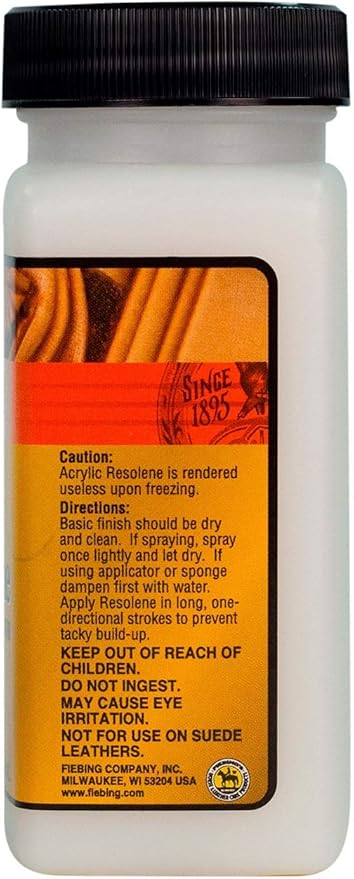Fiebing's Pro Resist (4oz) - A resist for maximizing the Contrast when Antiquing, Staining or Dyeing Leather - Top Finish to Emphasize Designs when Dyeing & Resists Moisture Sun and Dirt
