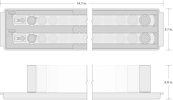 TEKTON 1/4 Inch Drive 12-Point Socket Set with Rails and Tray, 22-Piece (5/32-9/16 in.) | SHD90213