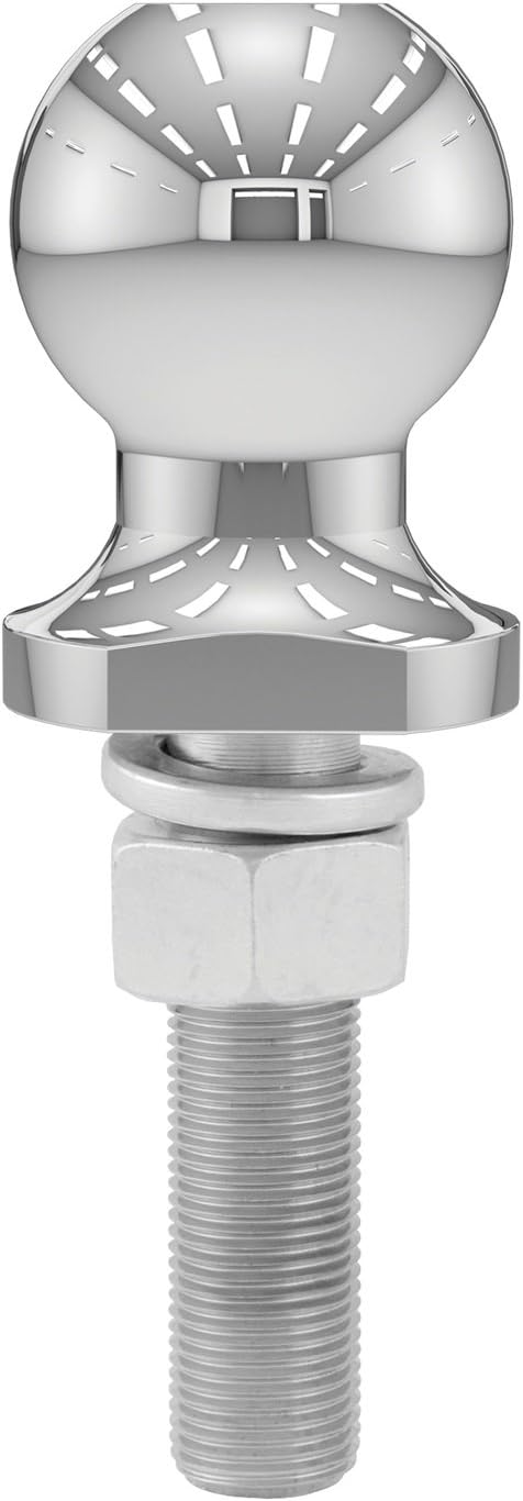 CURT 40016 Chrome Trailer Hitch Ball, 2,000 lbs, 1-7/8-Inch Diameter, 3/4 x 3-Inch Shank